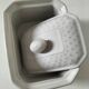 Small white porcelain terrine Geneviève Lethu – graphic relief