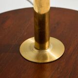 Teak and brass floor lamp
