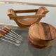 Vintage wooden coaster set