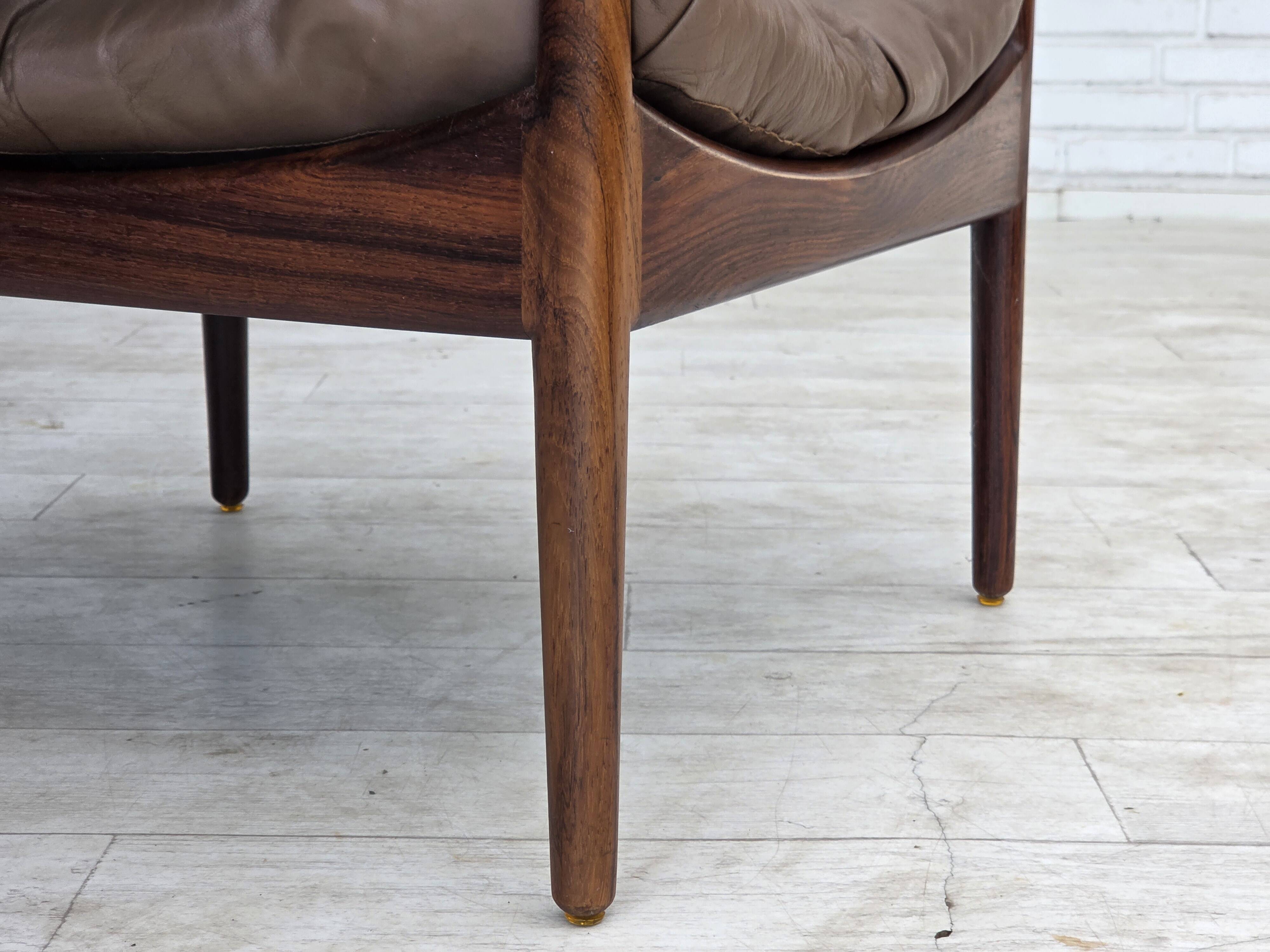 Années 1970, design danois par Kristian Vedel, fauteuil modèle "Modus".
