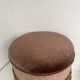Pouf velours vintage avec frange