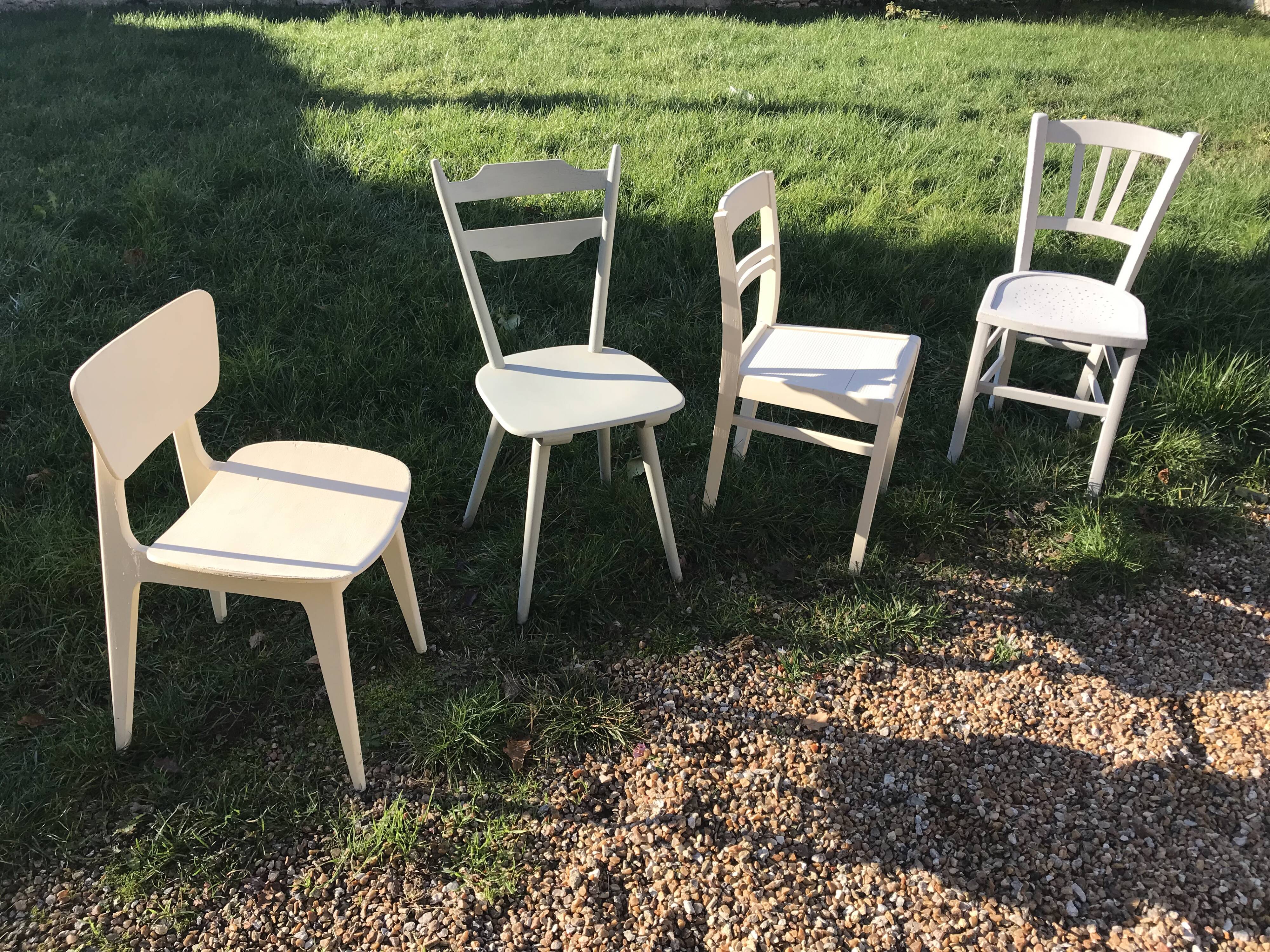 Set of mismatched chairs