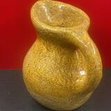 Céramique contemporaine pichet moderniste très lourd à identifier H 16,5 cm