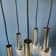 Lampe suspendue en cascade de verre cristal du milieu du siècle