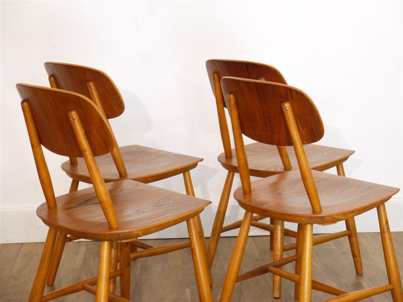 Series of 4 Scandinavian chairs from Nesto 1960
