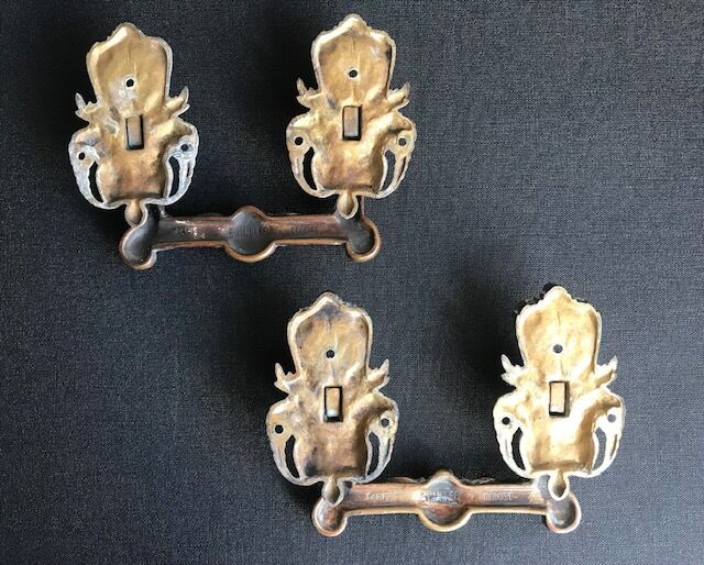 Pair of 19th bronze handles