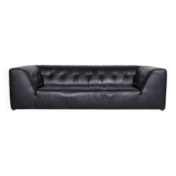 Ligne Roset Malhoun 3-seater sofa in aubergine leather