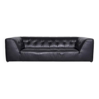 Ligne Roset Malhoun 3-seater sofa in aubergine leather