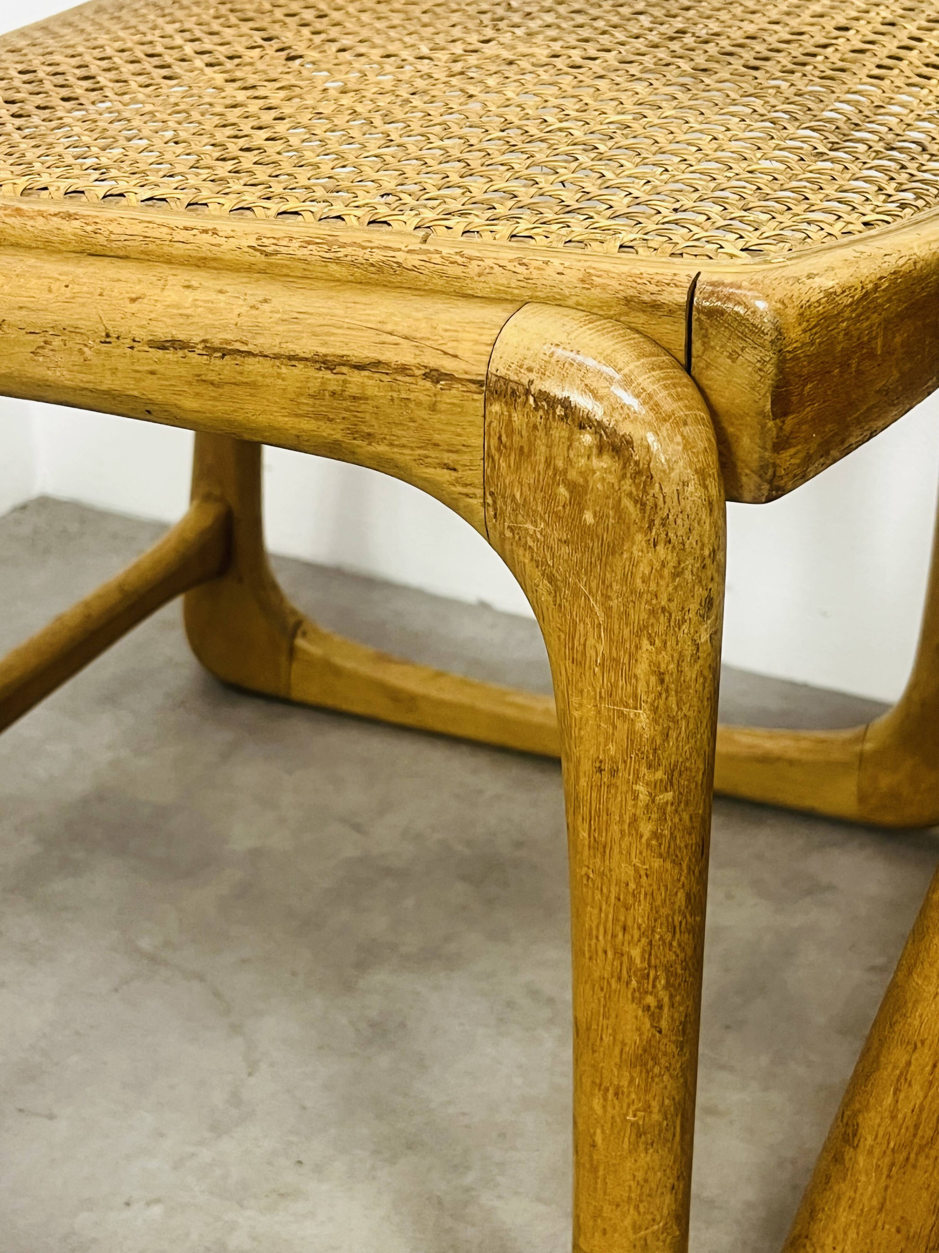 6 Baumann Bémol sled chairs in cane