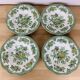 4 dessert plates Wedgwood Oriental Pheasants green