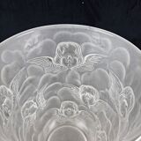 Vase "Cherubs" vintage glass pressed