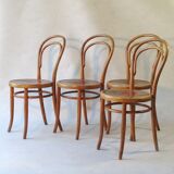 Set of 4 chairs n°14 1/2 by fiume around 1910 art nouveau revisited bistro