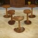 Ensemble de 5 tables d’appoint brutalistes en palissandre 1960’s