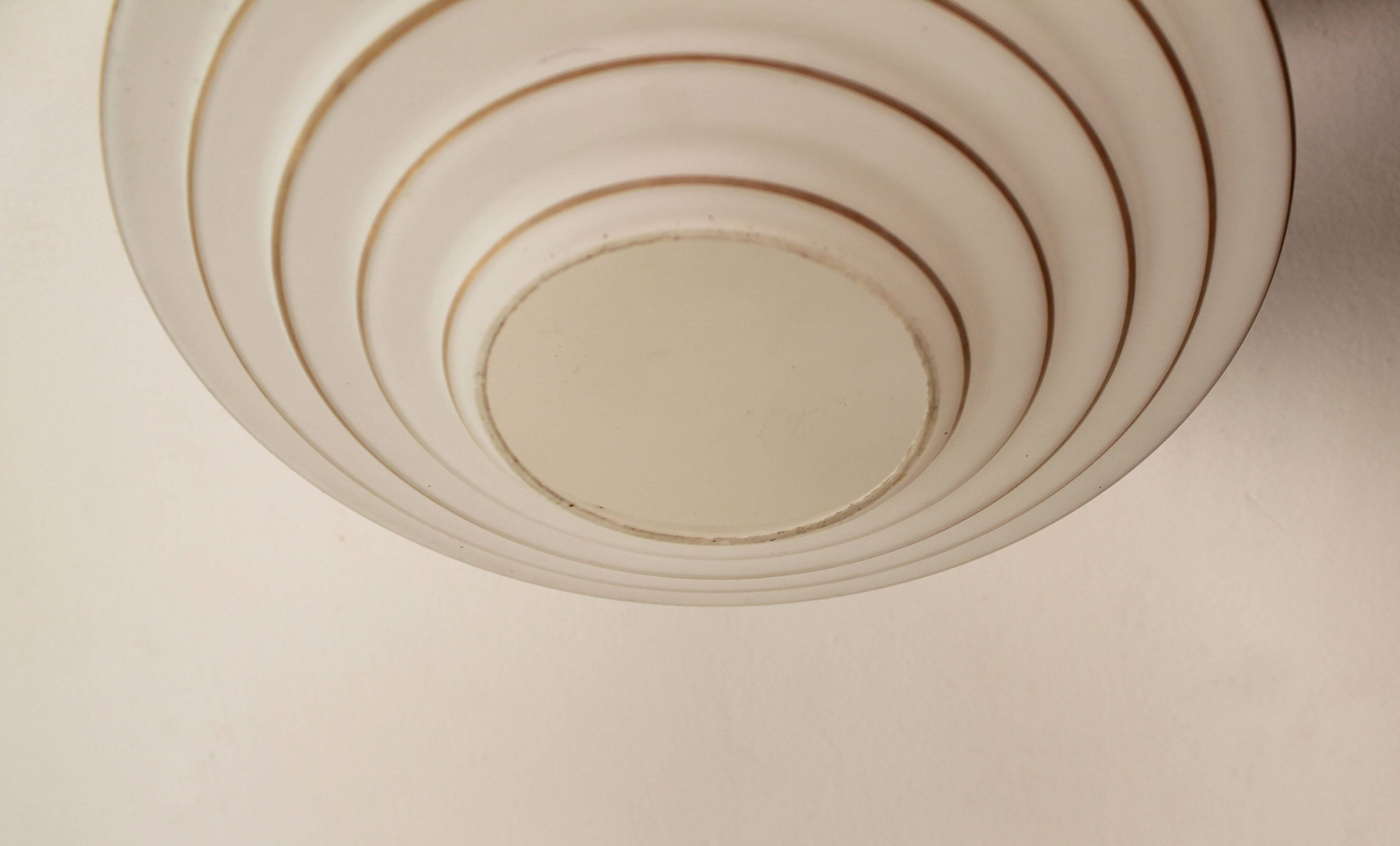 1960s Milk Glass Pendant Light