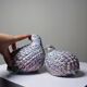 Pair of hand-painted Chinese porcelain quails, 1960s-1970s.