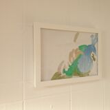 Peacock on paper