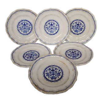 Plate Gien model Rouen stamp 1938 / 3 turns service table collection