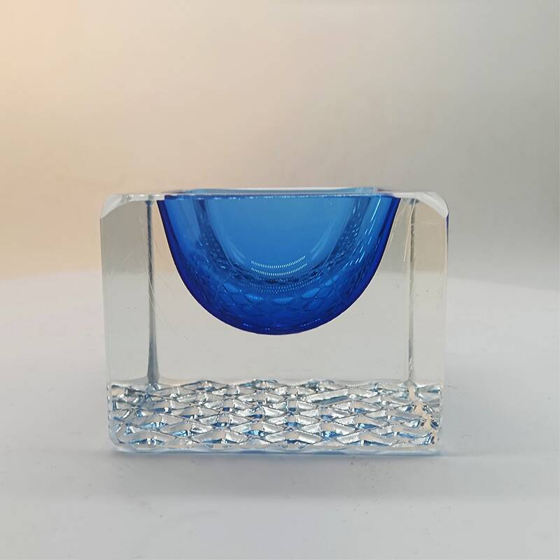 1960s Square Ashtray or Catch-all in Murano Glass by Mandruzzato.