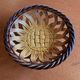 Woven earthenware fruit bowl in the spirit of Vallauris.