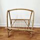 Vintage rattan magazine rack in bohemian style '1970s -