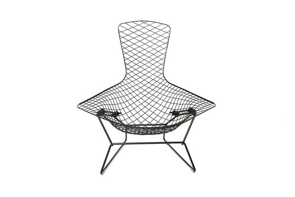 Fauteuil black bird chair par Harry Bertoia pour Knoll International