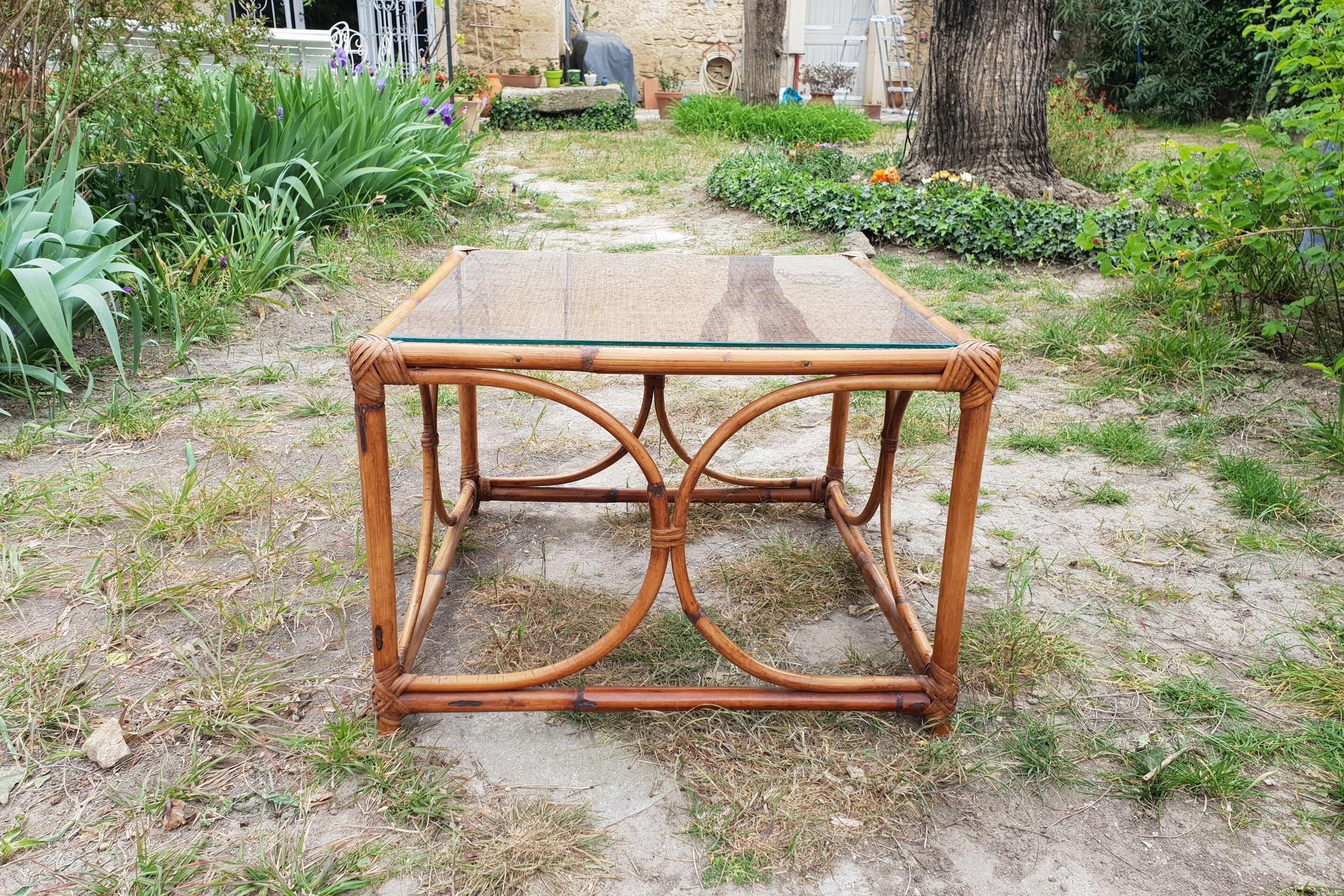 Bamboo coffee table 1970