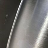 Double hollow brushed stainless steel dish
