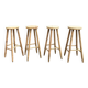 Suite de 4 tabourets de bar en sapin
