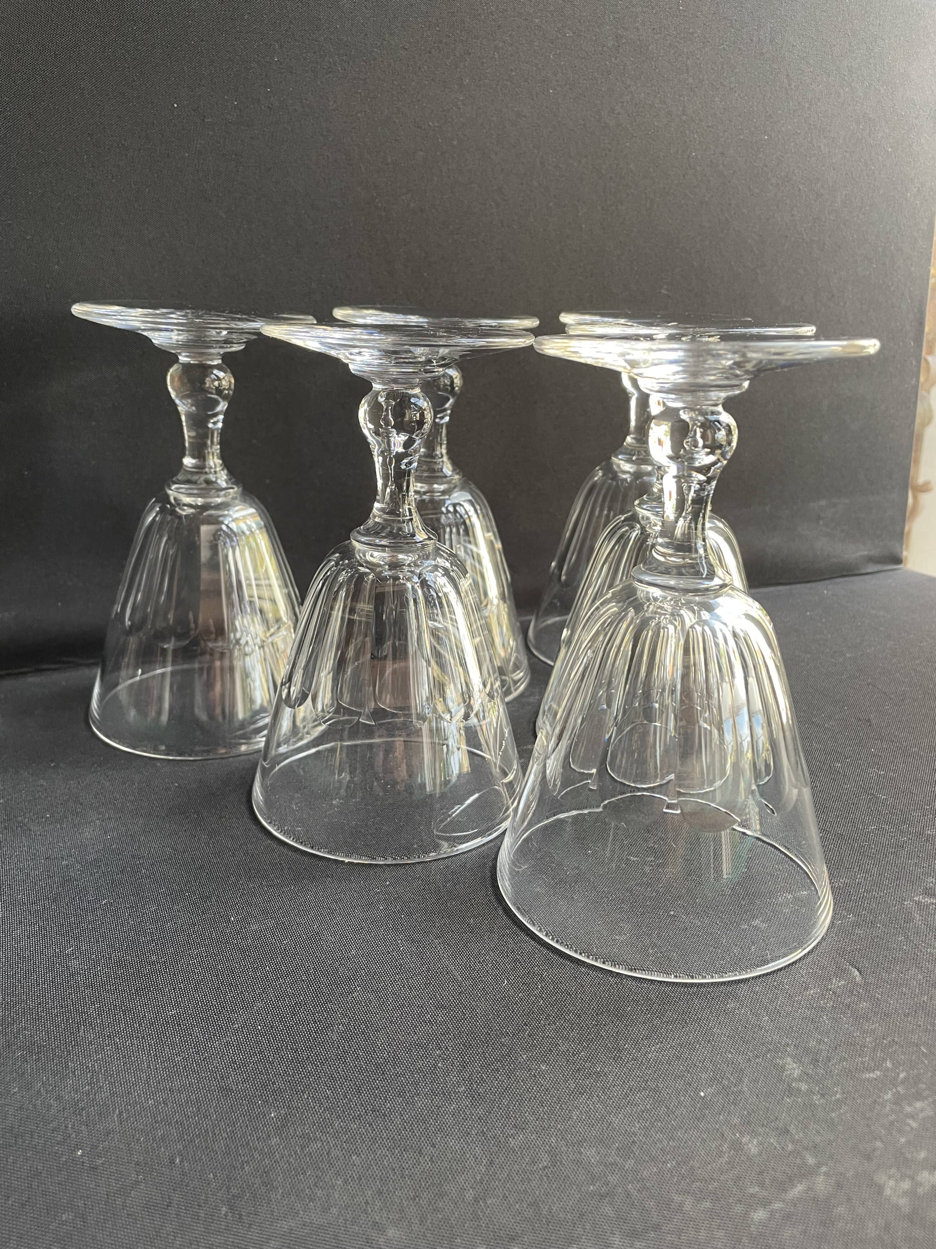 6 Baccarat water glasses