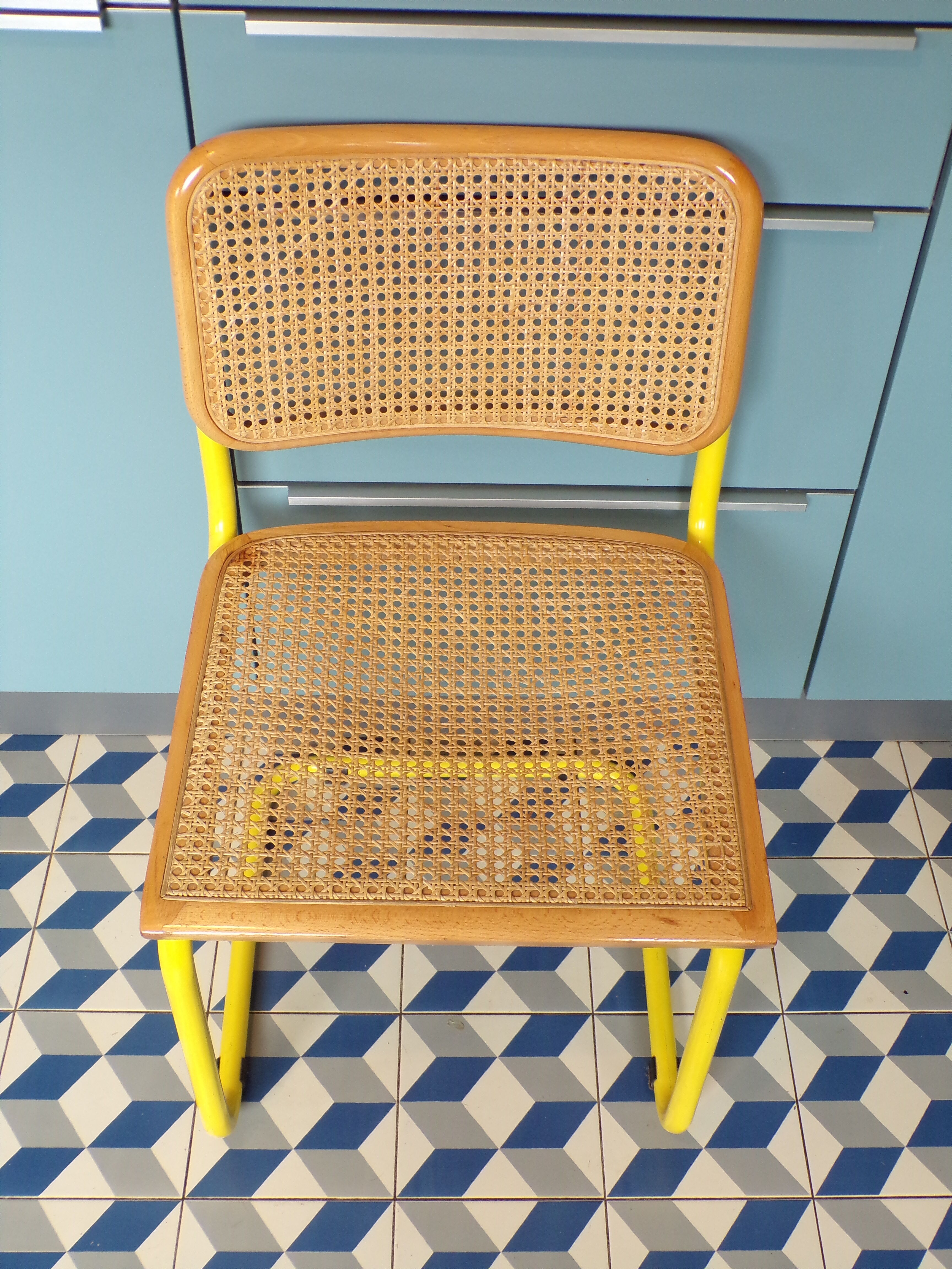 Yellow Cesca Breuer chair