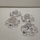 4 Clear Glass Knife Rests - Pukkeberg - Sweden - 1970