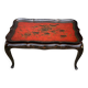 Low table in chinese black and red lacquer from the 19th century with independent tray
