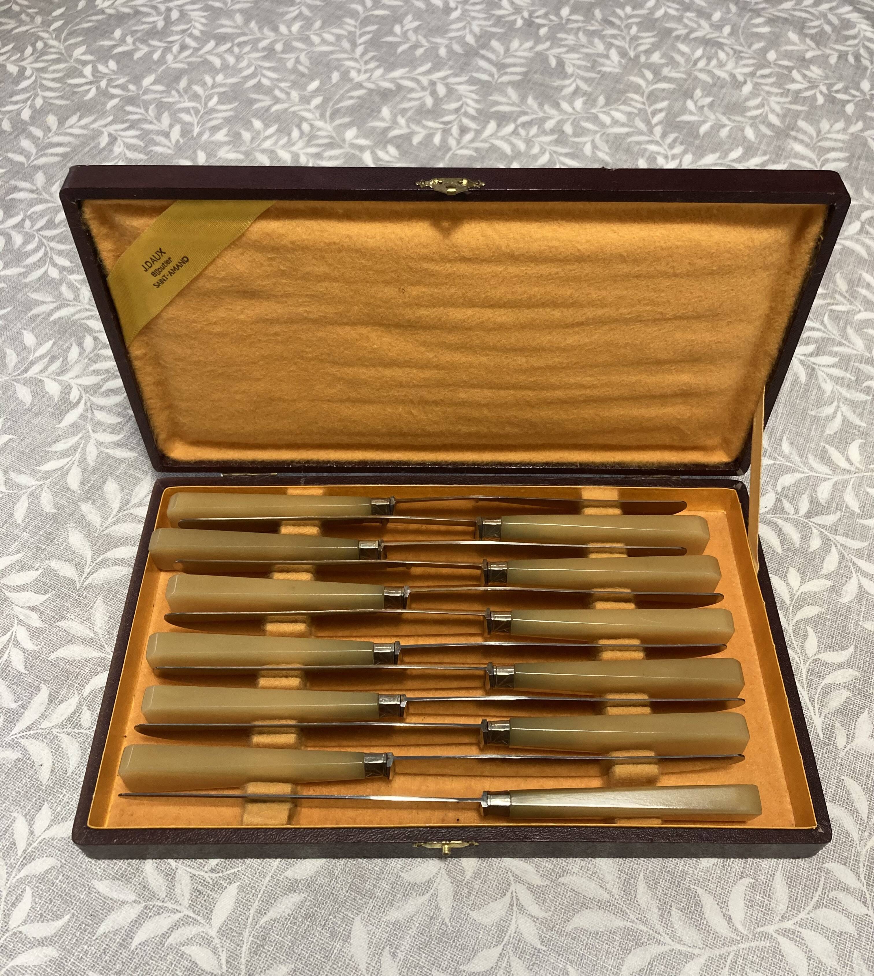 Box of 12 Art Deco knives