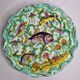 Vintage decorative dish Cerart Monaco fish decor signed ceramic, 37 cm