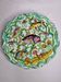 Vintage decorative dish Cerart Monaco fish decor signed ceramic, 37 cm