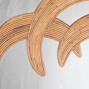 Screen "palms" in rattan and mirrors