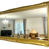 Large 19th century mirror – wood and gilded stucco – 204x110cm