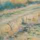 Oil on canvas Chemin en Automne by Yannick Desnos Guémené-Penfao XXe