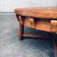 Brutalist Handcrafted Oak Coffee Table, Netherlands, 1950s