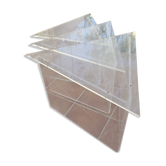 Table gigogne plexiglass triangle 90's