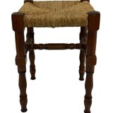 Vintage stool side table design brutalist design 60's oak