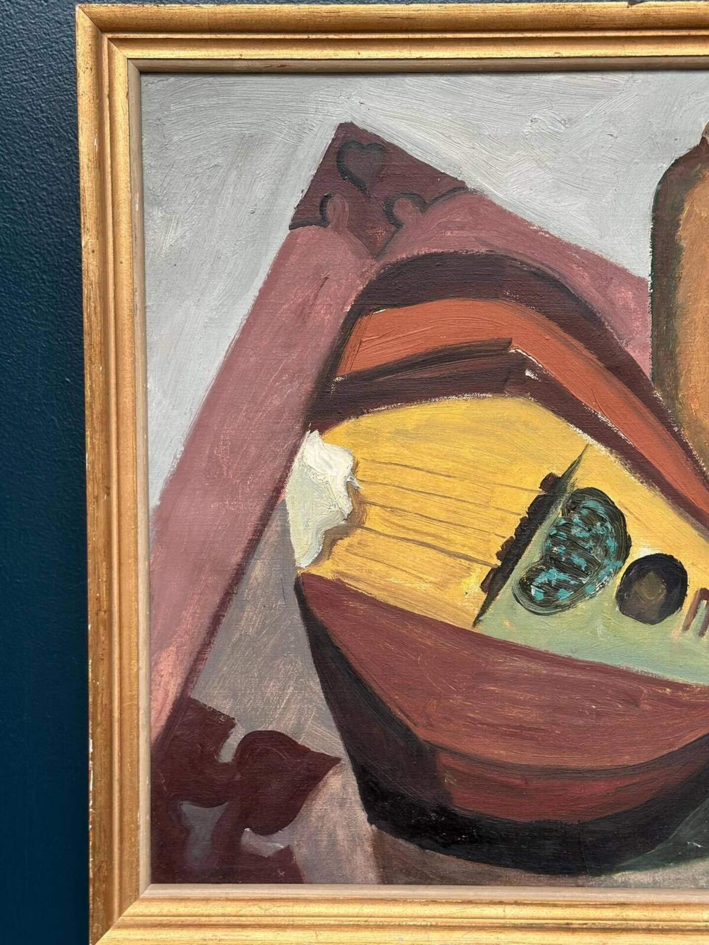 Original 20th Century European Oil On Canvas – “Still Life” – Vintage – Framed 55.5 × 74.5 Cm (21.9" × 29.3")