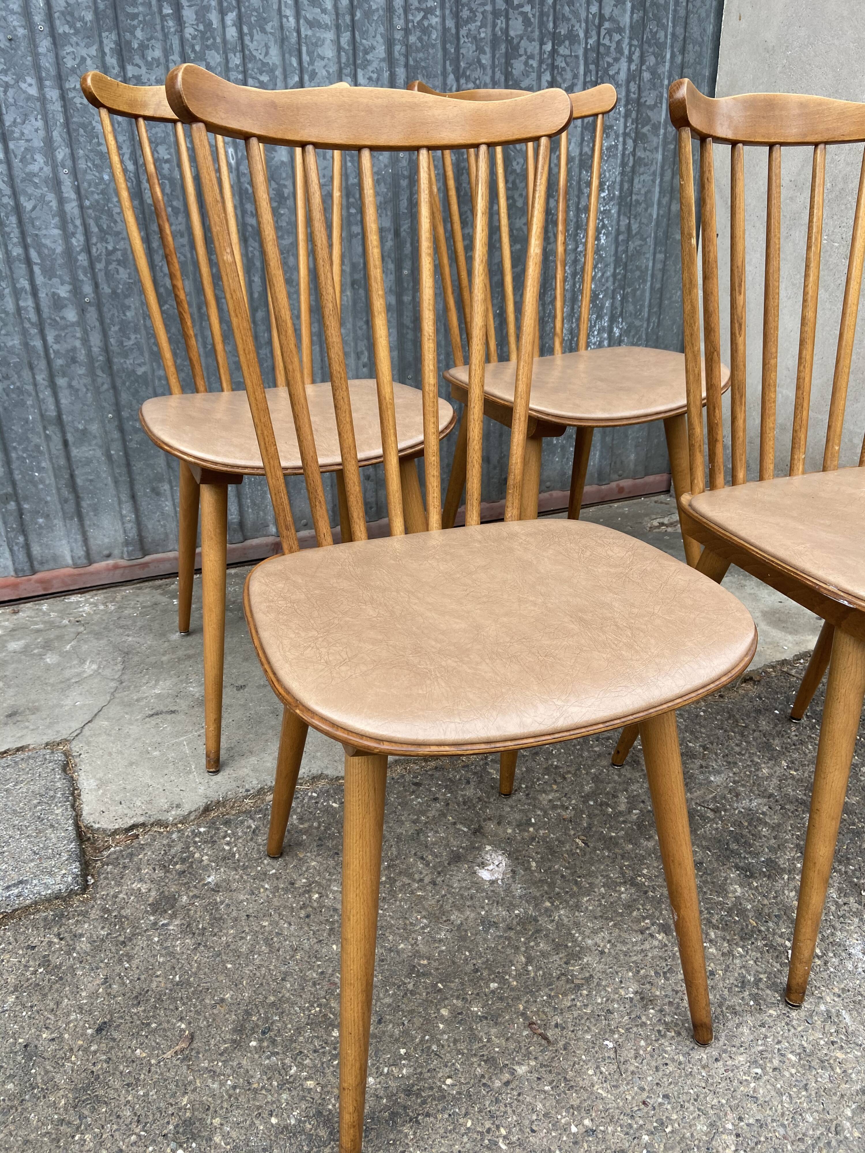 4 Vintage bistro chairs Baumann Tacoma 1960