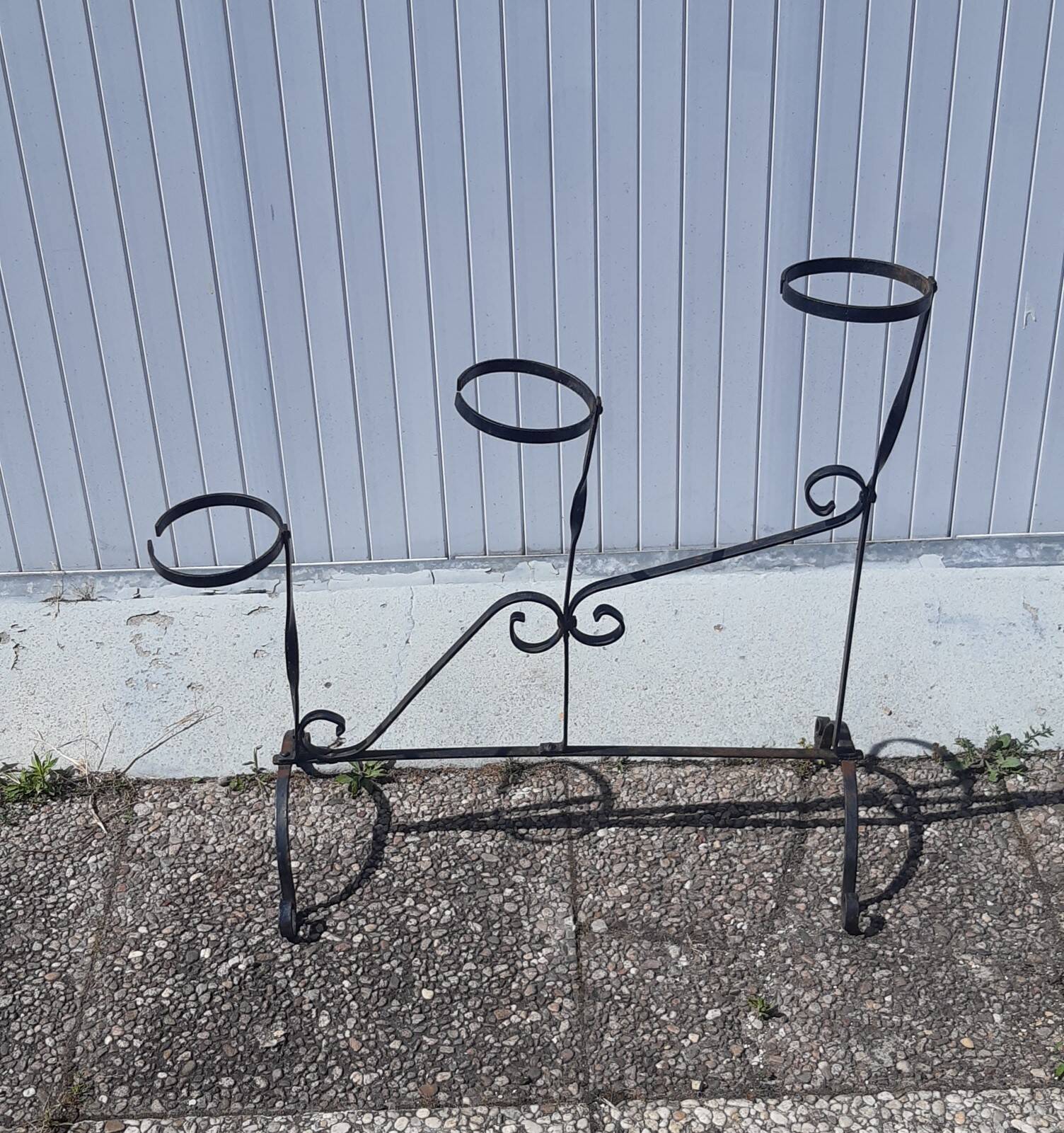 Porte plante en fer vintage