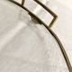 Oval serving tray in glass and brass, late 19th - early 20th century
