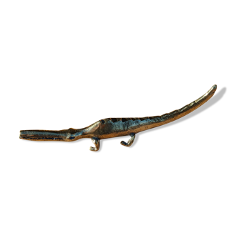 Crocodile en laiton doré