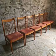 Set of 6 Danish teak dining chairs model 422, attributed to Arne Vodder for Sibast, 1960s.