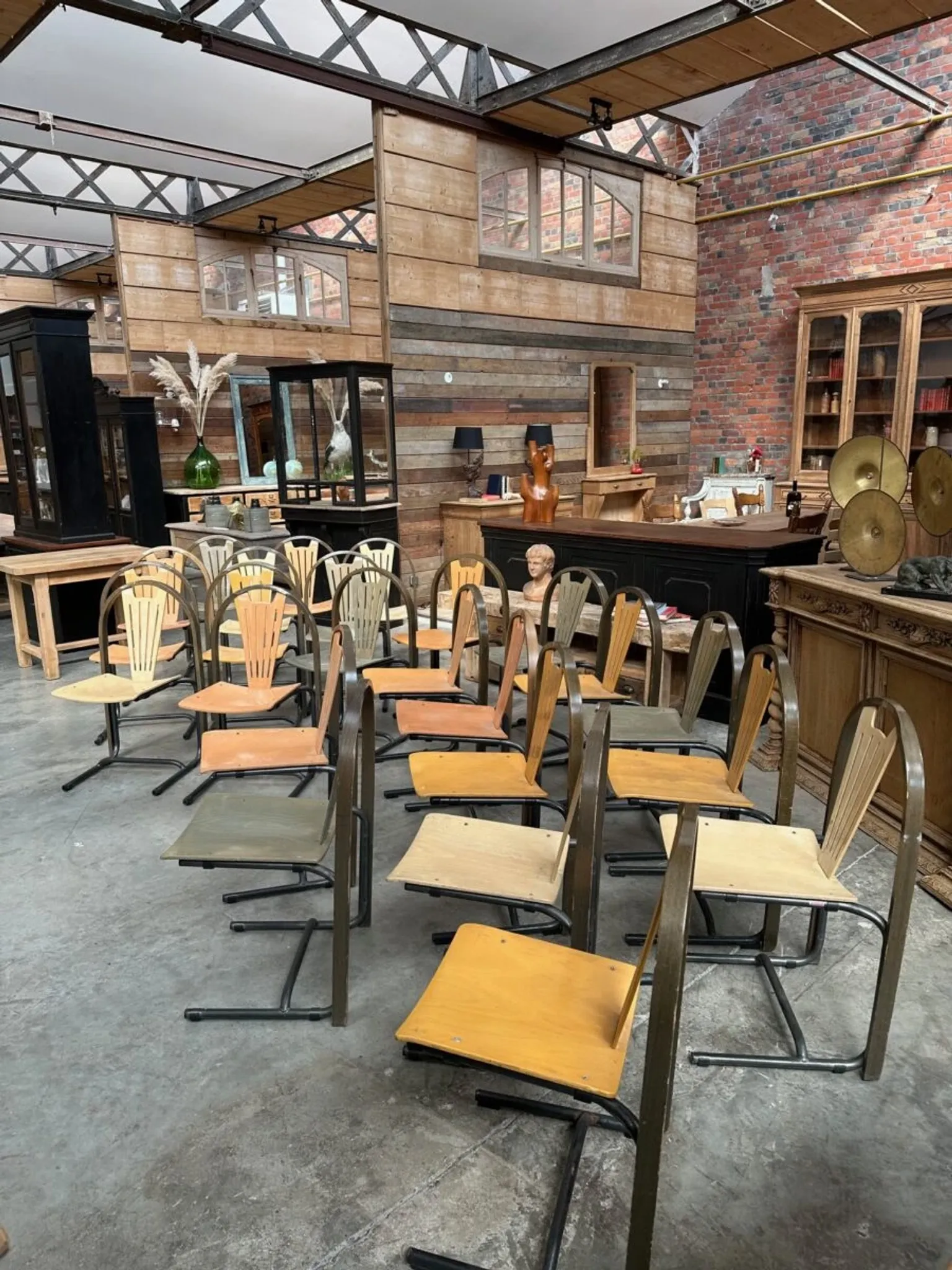 Set of 18 Baumann chairs from the 80s.
