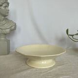 Compotier low Terre de Fer Sarreguemines solid cream color