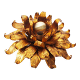 Italian gilt floral wall or ceiling light